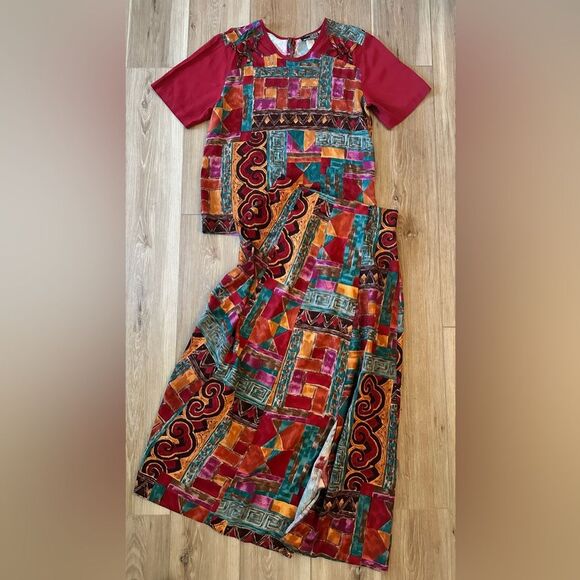Dresses & Skirts - Christopher David Vintage Boho Skirt Set M
